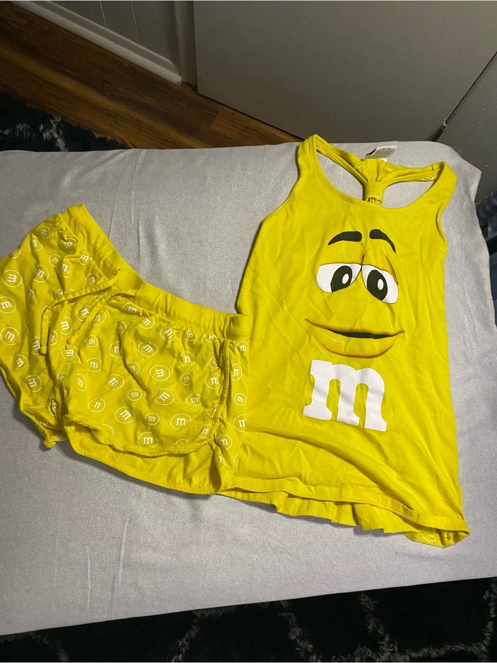 M&M's Yellow' Tank Top and Shorts Pajama Set
